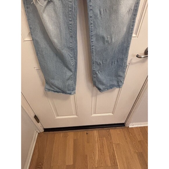 Mother Jeans 31 Blue High Rise Waisted Tunnel Vision Sneak Distressed Wide - Picture 4 of 13